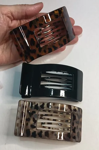 Set X3 Ganchos Carey Grandes Broches Para Pelo