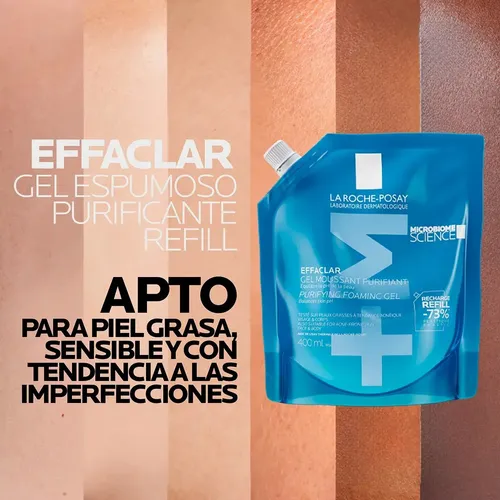 Effaclar Gel +m Limpiador Purificante Refill 400 Ml Todo Tipo De Piel Día/noche