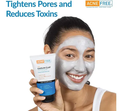 Mascarilla Detox Facial Acnefree Arcilla Kaolin Y Carbón