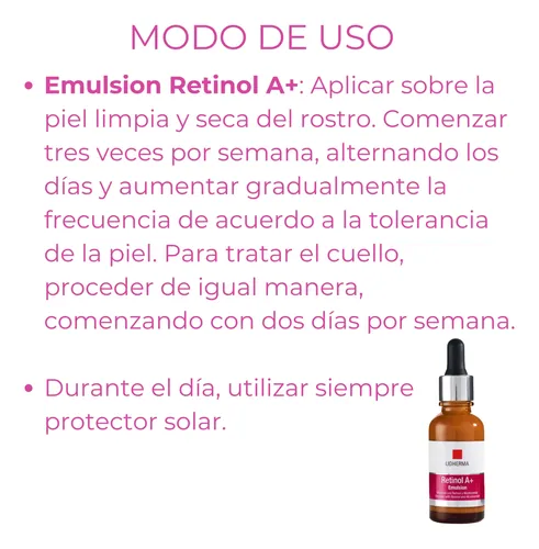 Crema Retinol A+ Y Serum Emulsion Antiage Manchas Lidherma