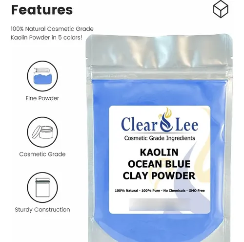 Arcilla Kaolin Cosmética Clearlee 5 Colores 100% Natural