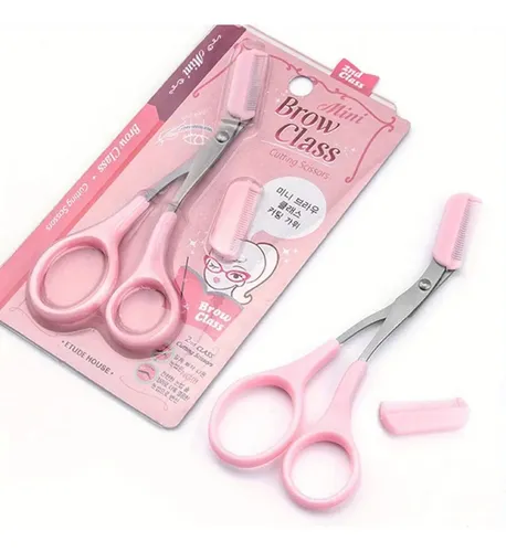 Tijeras Para Cejas De Acero Inoxidable Con Peine Portátil