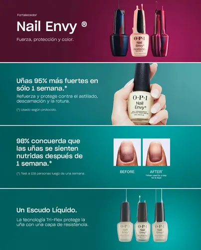 OPI Nail ENVY Bubble Bath Fortalecedor vegano color 15mL