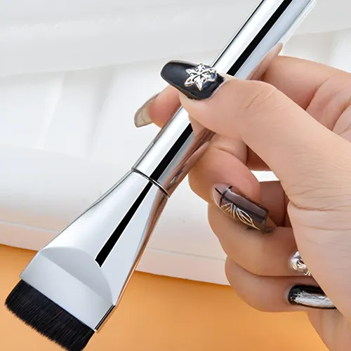Brocha De Maquillaje Plana, Brocha Para Base Líquida