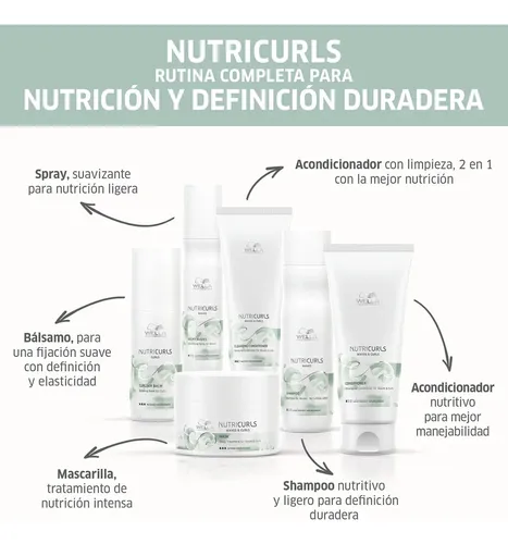 Mascara Nutricurls Rulos Wella X 150 Ml
