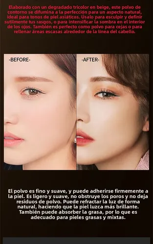 Maycheer Paleta 3 Contorno Sombra Nariz Iluminador Larga Dur