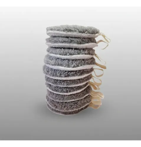 Pad Reutulizable Tela Toalla Lavable Maquillaje Gris X1