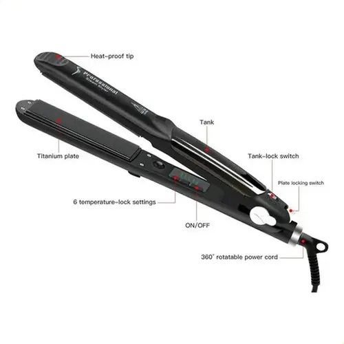 Alisador De Pelo Profesional A Vapor, Plancha Plana De Zker