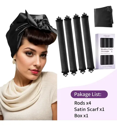 Rulos Para Cabello Sin Calor Posicurly Para Dormir 4 Pzas Co
