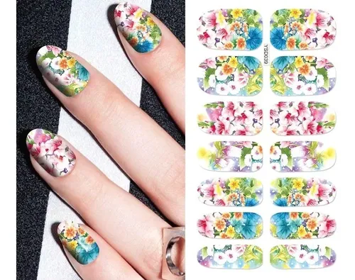 Stickers Al Agua Para Uñas Largas – 14 Stickers Por Plancha