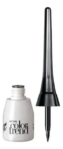 Avon Delineador Liquido Color Trend Punta Fina 3ml 1 Pieza Negro Metalico