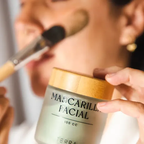 Mascarilla Facial Con Brocha De Bambú Terra Cosmetica Natura Tipo de piel Todo tipo de piel