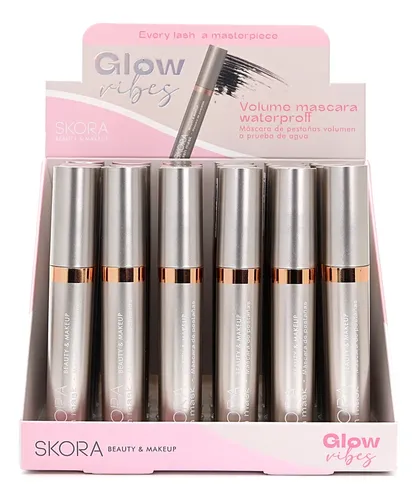 Máscara De Pestañas Volumen Waterproof Skora Glow Vibes