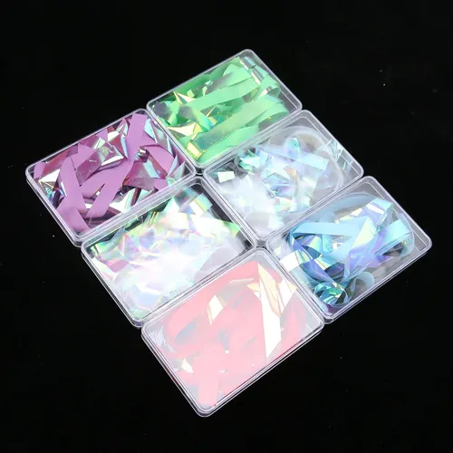 Lámina De Papel De Vidrio Moderna Para Decoración De Uñas, C