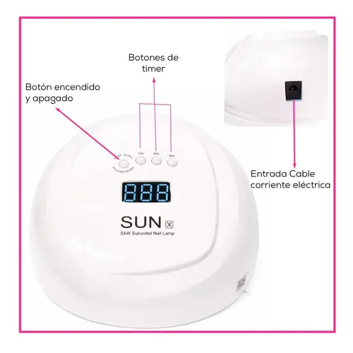 Cabina 48w Led Uv Unas Secado Rapido Uñas Y Semi Permanente