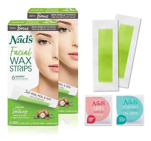 Tiras De Cera Facial Nads Sin Fragancia Pack De 2 48