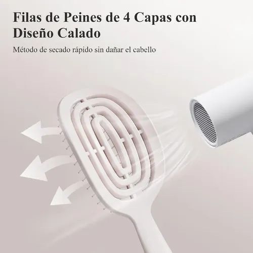 //wide And Curved Detangling Brush With Ventilation Design//