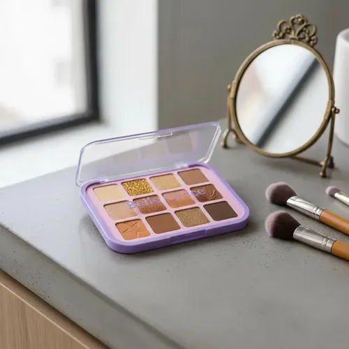 Paleta Tono 01 Sombras De Ojos 12 Colores Mate Brillante Maquillaje Rostro Veoquiero