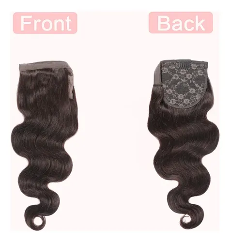 Extensión Ponytail Cabello Humano Ondulado 50 Cm