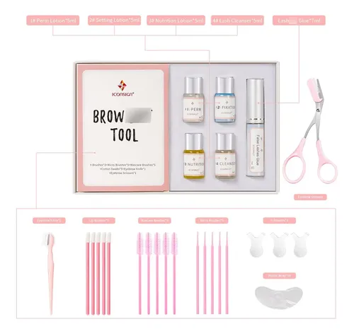 Kit De Laminación De Cejas Iconsign Modelo Profesional 8 Sem