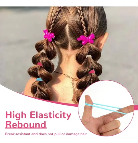 1000 Pcs Donas Elásticas Para Cabello Peinados Niñas  Jes