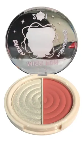 Rubor Y Iluminador En Polvo Compacto 2en1 Capibara X3 Unidad