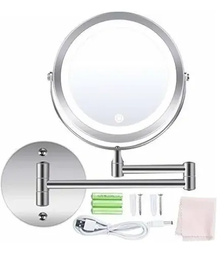 Espejo De Maquillaje De Pared, 1 X 10 Unidades, Blanco