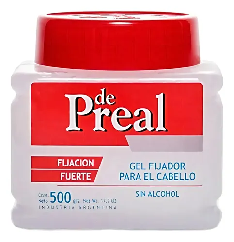 Gel Fijación Fuerte Para El Cabello De Preal X 500 Gr Frasco