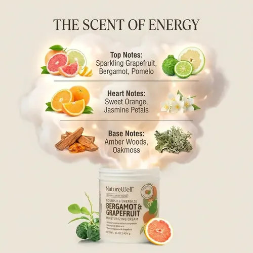Crema Hidratante Bergamota Pomelo Nature Well 16 Oz