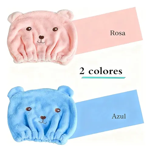 A 2 Toallas De Microfibra Gorro Turbante Secado Rápido