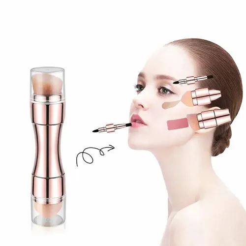 Brocha Maquillaje 4en1 Viral Set De Brochas Portatil