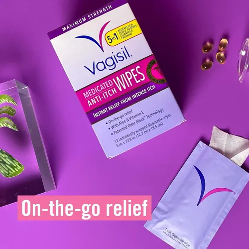 Toallitas Íntimas Medicadas Vagisil Fuerza Máxima 12