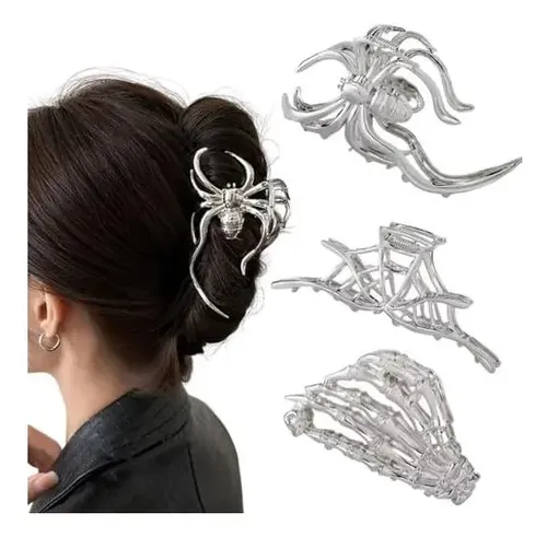 Garras Para El Cabello Ruimo 3pcs Mano Esqueleto Telaraña