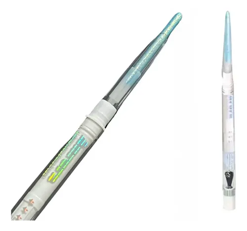 Lápiz delineador holográfico azul metálico Luisance Crystal, acabado metálico, color azul claro