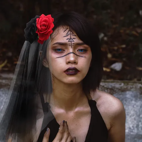Diadema Creativa Para Halloween Con Velo De Cosplay Con Form