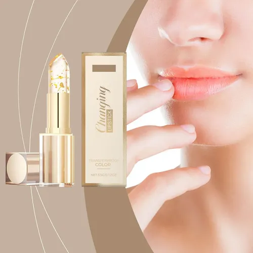 Lápiz Labial Que Cambia De Color, Brillo, Hidratante E Hidra Dorado