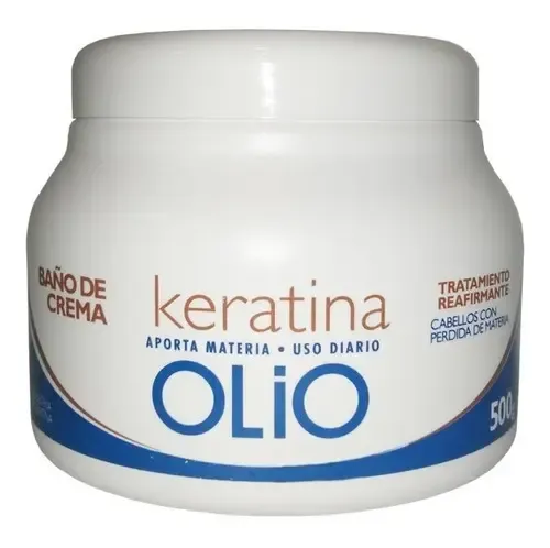 Baño De Crema Keratina Reparador Antifrizz Olio X 500gr