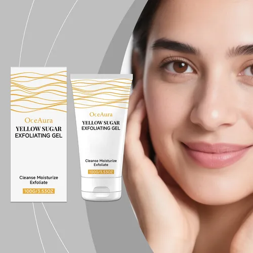 Gel Exfoliante De Azúcar Moreno: Limpieza Facial Suave, W