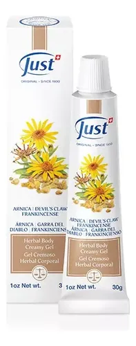 Gel Cremoso Just Árnica Garra Del Diablo Y Frankincienso 25g