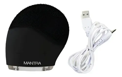 Limpiador y Masajeador Facial Silicona Mantra Silicone Brush Black