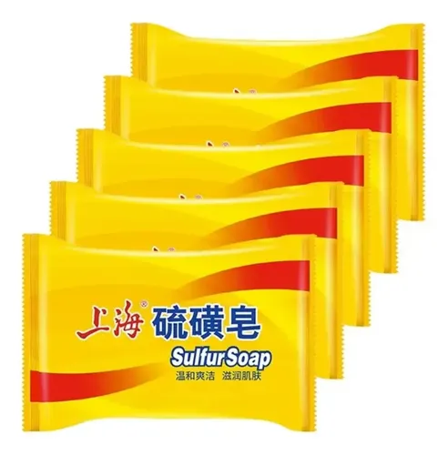 5 Piezas De Jabón Facial De Shanghai, Jabón De Azufre, Zcc