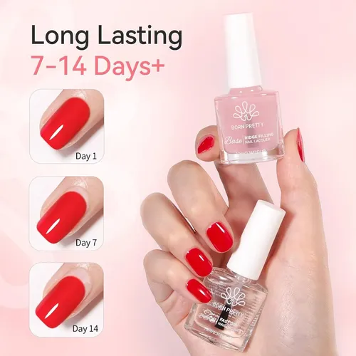 Base Y Top Coat Born Pretty 2 Piezas Secado Rápido Brillo