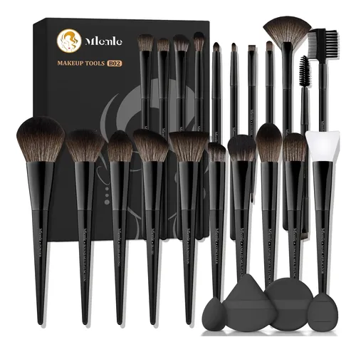 Set De Brochas De Maquillaje Mlemle 25 Unidades Emberblack
