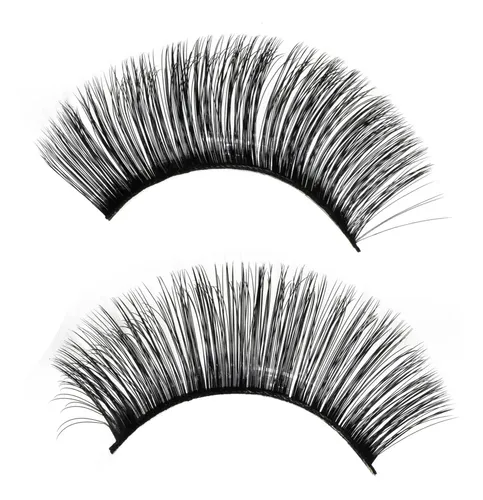 Pestañas Postizas 3D Adhesivas Jifeubeauty Volumen Negro Curvatura D