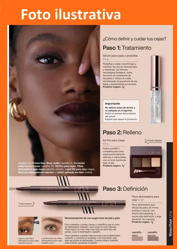 Delineador En Fibra Para Cejas 1,1ml Una Natura Vegano
