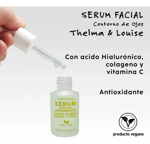 Serum Facial Antioxidante con Ácido Hialurónico y Vitamina C 30 mL