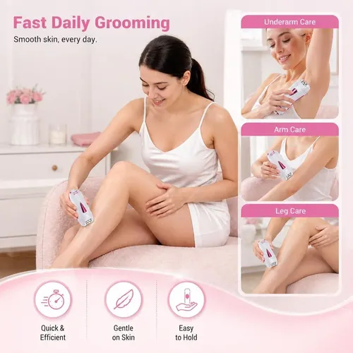 Epilador Facial Corporal Inalámbrico Plata Rosa