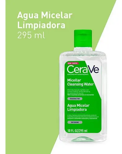 Agua Micelar Limpiadora Cerave Hidratante Facial 295ml
