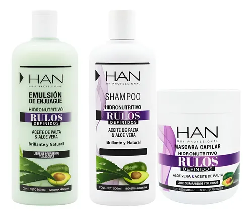 Combo Rulos Definidos Hidroutritivo Grande Aloe Vera Han