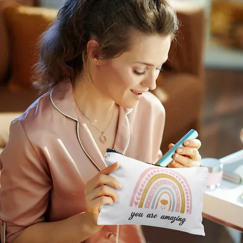 Bolsas De Maquillaje Chunful Inspiradoras De Lona, 10 Unidad